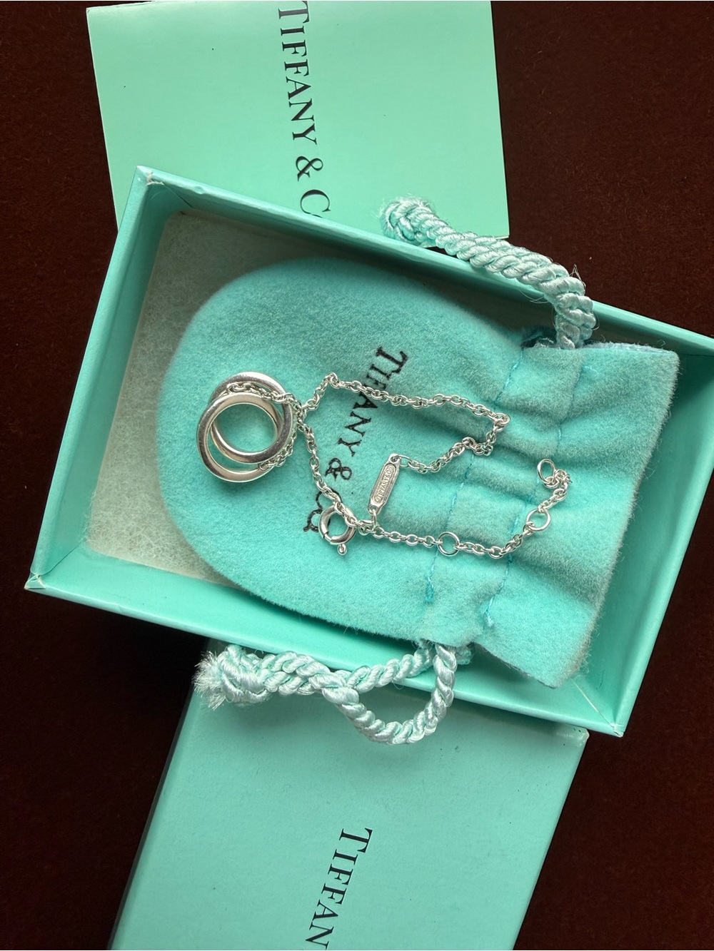 Tiffany & Co. Sterling Silver Ring Interlocking Rings - still in stores $600